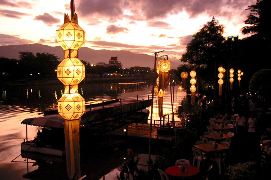 Wooden table overlooking the sea symbolizing the digital nomad dream of working online from Thailand