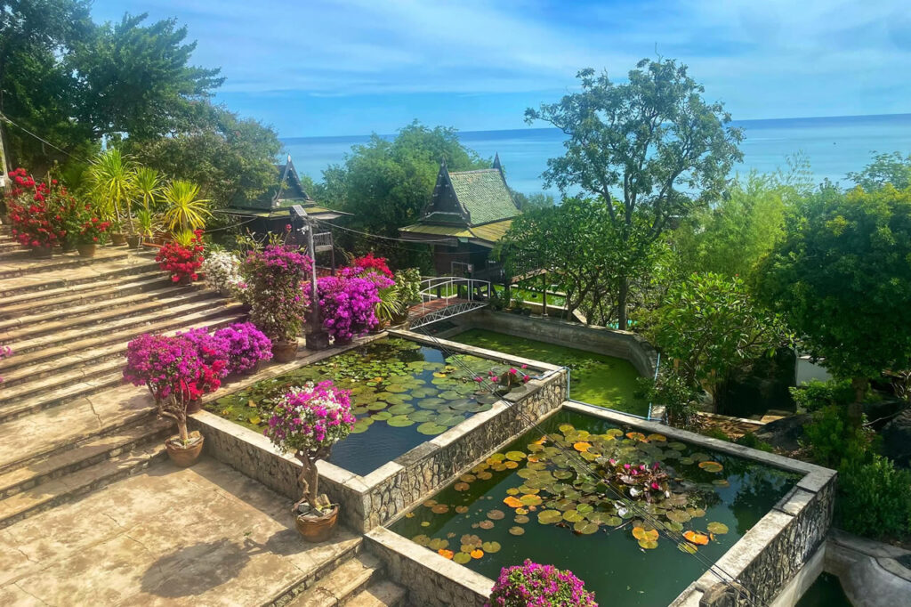 View from Khao Takiab temple overlooking the coastline in Hua Hin