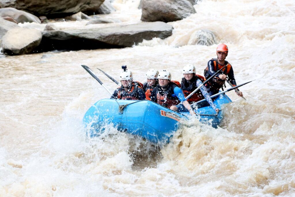 White-water rafting on a river near Chiang Mai, Thailand