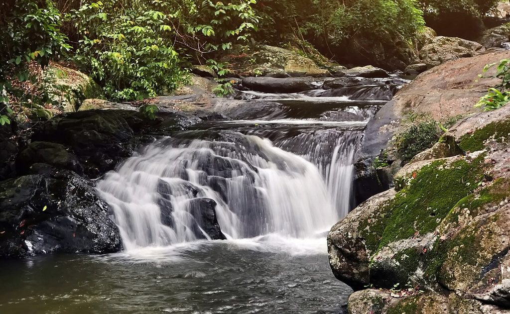 Pa La-U Waterfall cascading over rocks in Kaeng Krachan National Park near Hua Hin